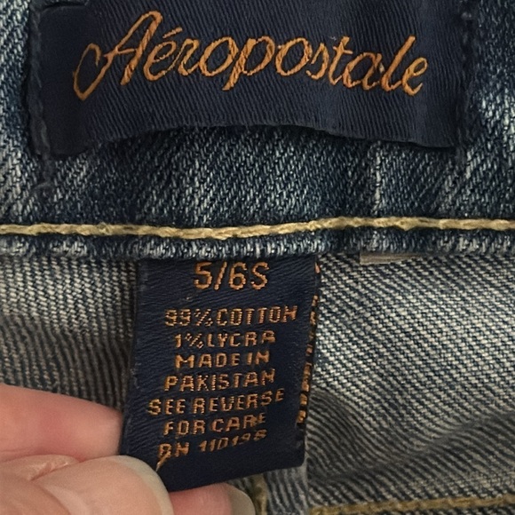 Aeropostale Vintage Y2K Super flare Jeans Low Rise Distressed Size 5/6S - Picture 9 of 11
